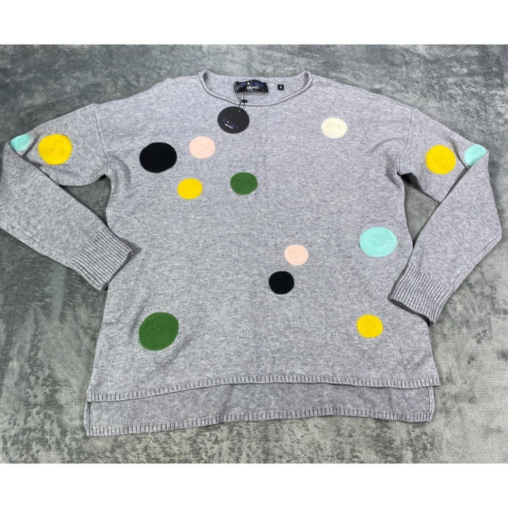 New Patrizia Luca Milano Sweater Womens XL Gray Quiet Luxury Soft Viscose Blend